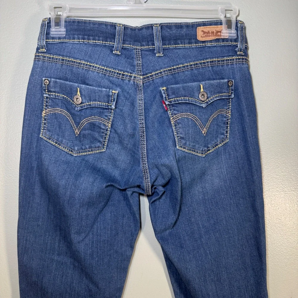 Levi's Medium Wash Double Button Denim Capri Cropped Jeans Women's Size 6 W28